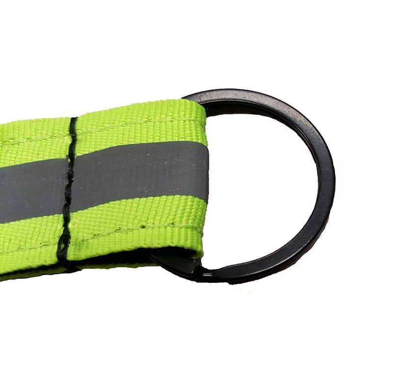 LINE2design Reflective Firefighter Turnout Key Ring - Fire Rescue Key Holder Strap with Heavy Duty Swivel Snap Hook - Green Reflective Design | Perfect Firefighter Gift - Image 3